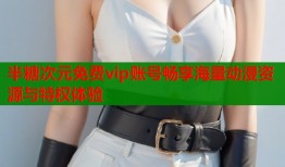 半糖次元免费vip账号畅享海量动漫资源与特权体验