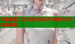 半糖直播二次元狂热互动平台精彩才艺连麦盛宴